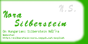 nora silberstein business card
